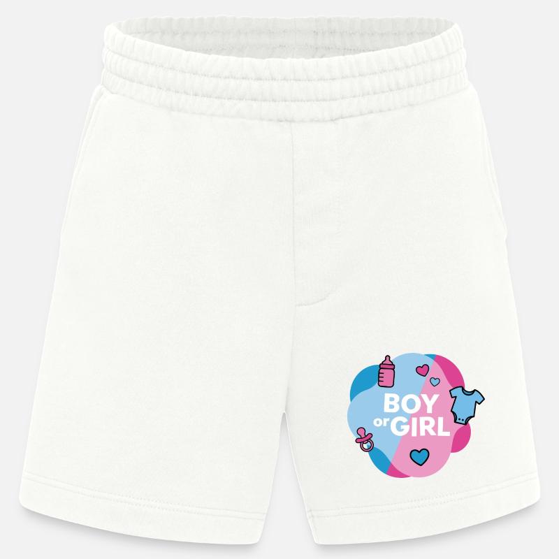 Geschlecht enthüllen Junge oder Mädchen - Heavyweight Shorts - made by SPREAD  - OFF WHITE