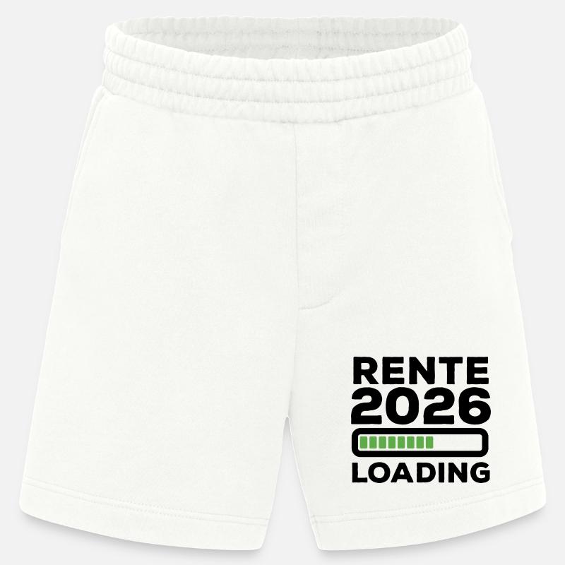 Rente 2026 loading - Ruhestand - Pension - Heavyweight Shorts - made by SPREAD - OFF WHITE