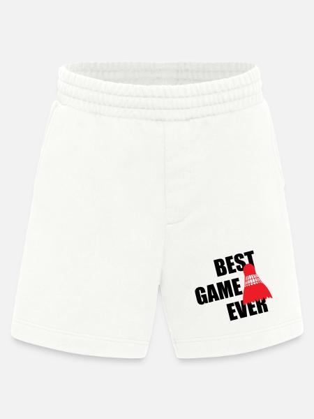 Badminton Best Game Ever - Heavyweight Shorts - made by SPREAD  - OFF WHITE