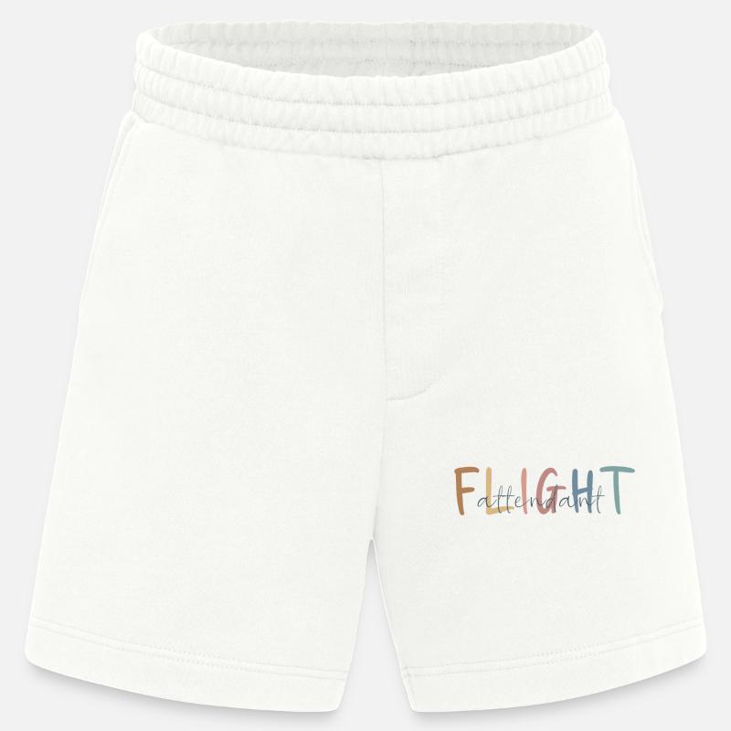 Flugbegleiter Geschenk - Flight Attendant Geschenk - Heavyweight Shorts - made by SPREAD - OFF WHITE