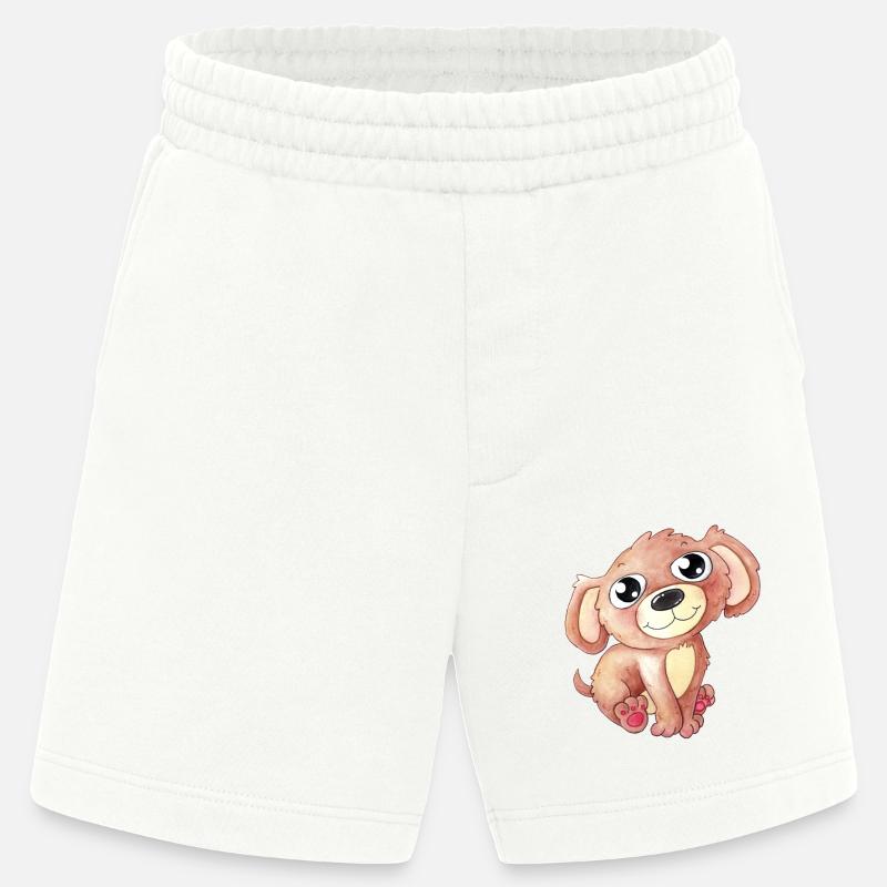 Niedlicher Comic Hund - Heavyweight Shorts - made by SPREAD  - OFF WHITE