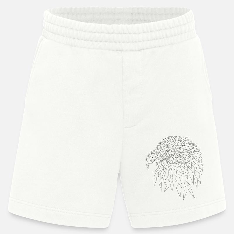Sea eagle eagle polygons - Heavyweight Shorts - made by SPREAD  - OFF WHITE