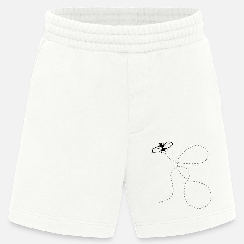 Fly Dashed Line - Short bio épais fabriqué en UE - OFF WHITE