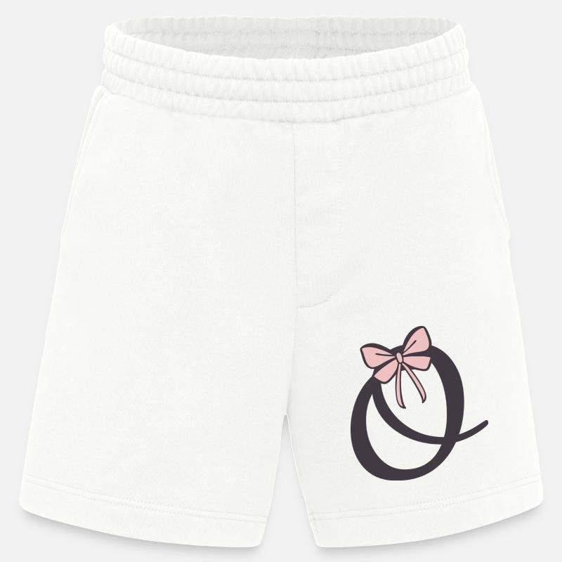 Anfangsbuchstabe O Schleifchen - Heavyweight Shorts - made by SPREAD  - OFF WHITE