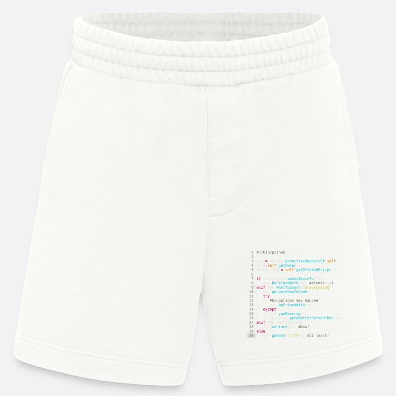 Sei mit Programmierern befreundet (in Python) - Heavyweight Shorts - made by SPREAD  - OFF WHITE