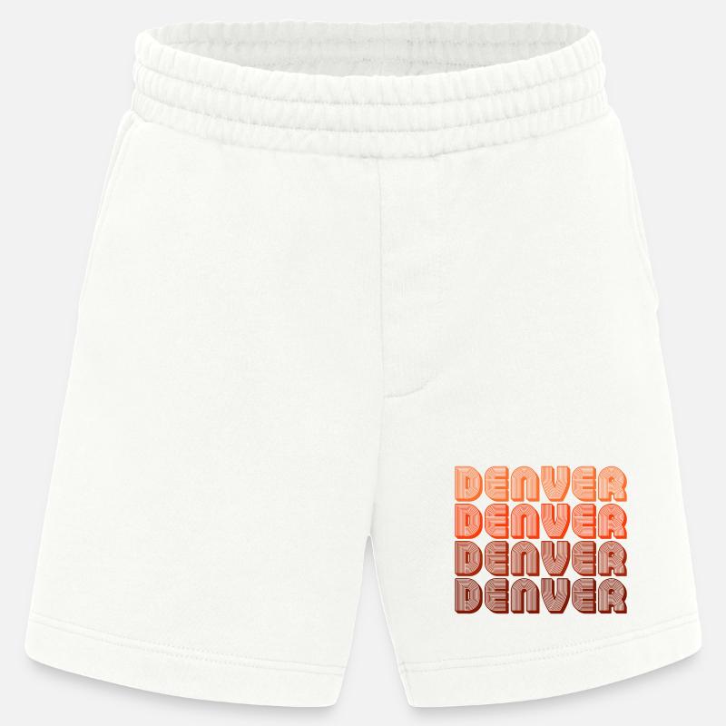 Denver Gradient Retro Pattern - Heavyweight Shorts - made by SPREAD  - OFF WHITE