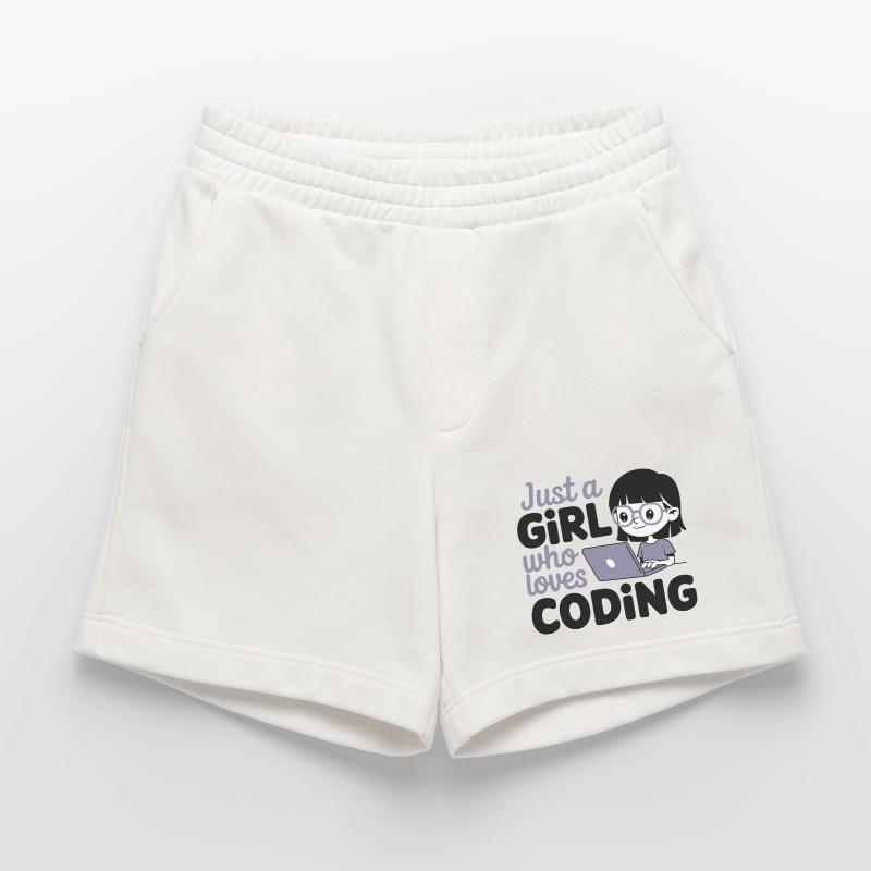 Nur ein Mädchen, das das Programmieren liebt Heavyweight Shorts - made by SPREAD 