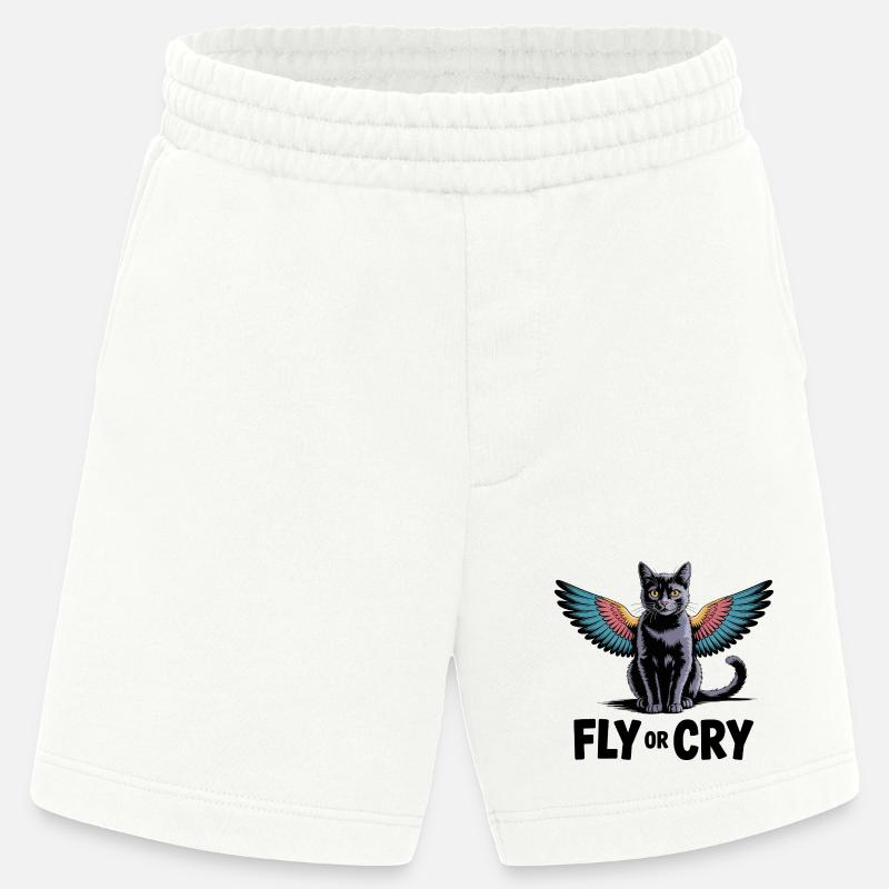 Fliege oder rufe Katze - Heavyweight Shorts - made by SPREAD  - OFF WHITE