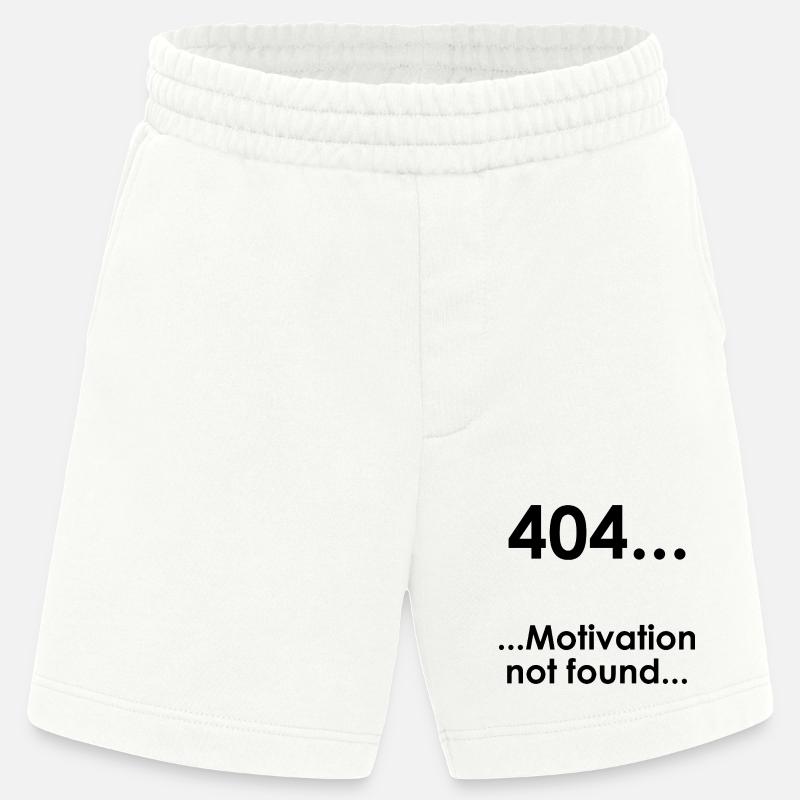 Unispruch "Error404" Student Geschenk, Studenten - Heavyweight Shorts - made by SPREAD  - OFF WHITE