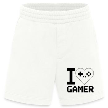 I Love Gamer - Heavyweight Shorts - made by SPREAD  - OFF WHITE - Vorne