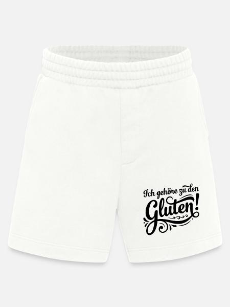 Ich gehöre zu den Gluten – Lustiges Wortspiel - Heavyweight Shorts - made by SPREAD - OFF WHITE