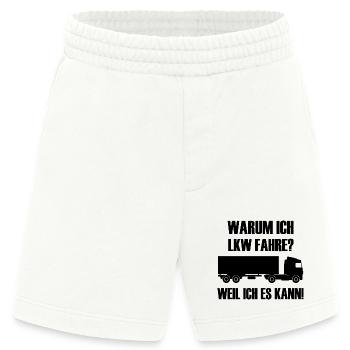 Warum ich LKW Fahre weil ich es kann LKW-Fahrer - Heavyweight Shorts - made by SPREAD  - OFF WHITE - Vorne