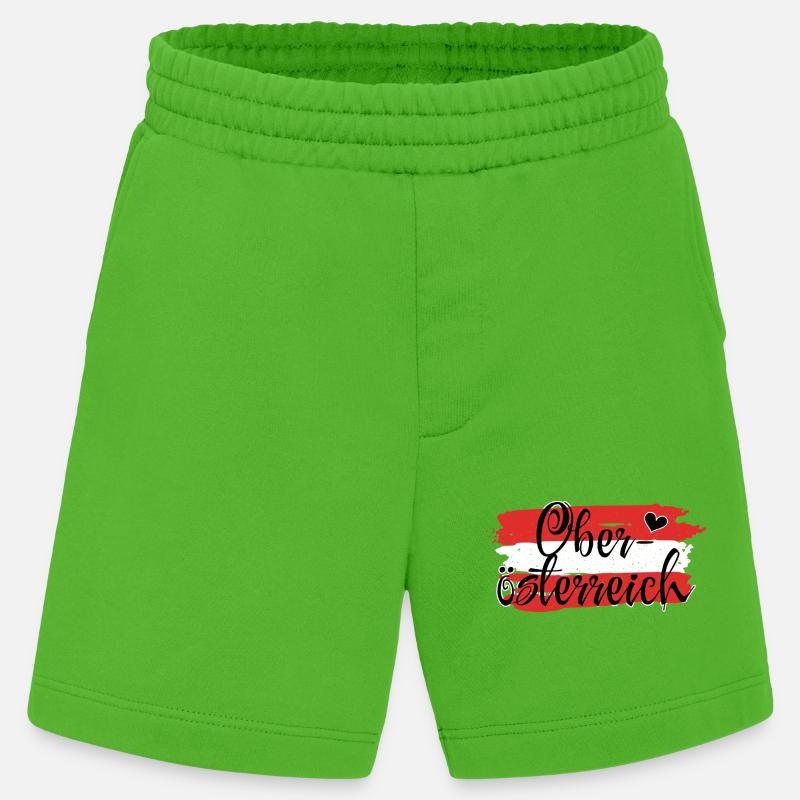 Flag Austria Upper Austria - Heavyweight Shorts - made by SPREAD  - Apple Neon