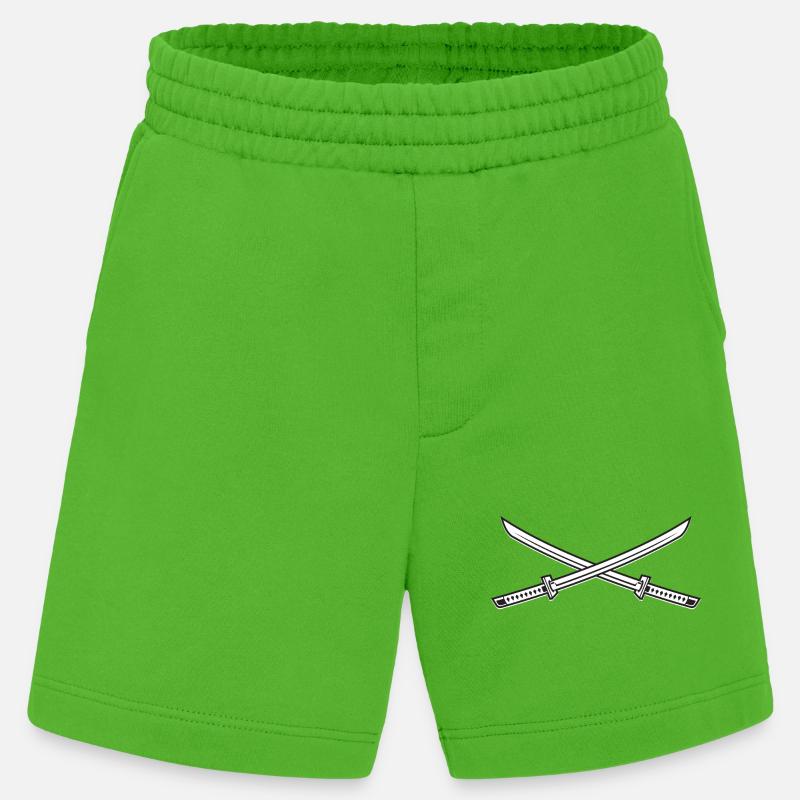 Samurai Schwert - Ninja Schwert - Heavyweight Shorts - made by SPREAD  - Apple Neon