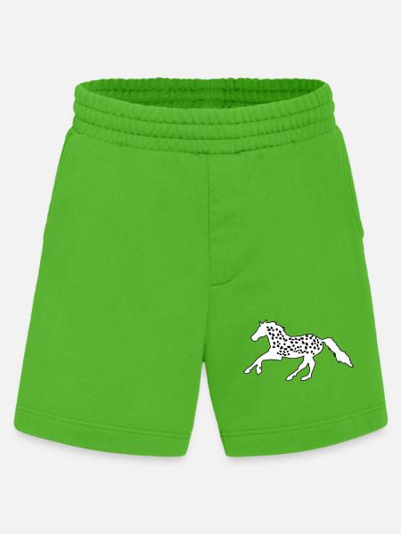 Knabstrupper, Appaloosa, Noriker, Tiger Pied - Heavyweight Organic Shorts produsert i EU - Apple Neon