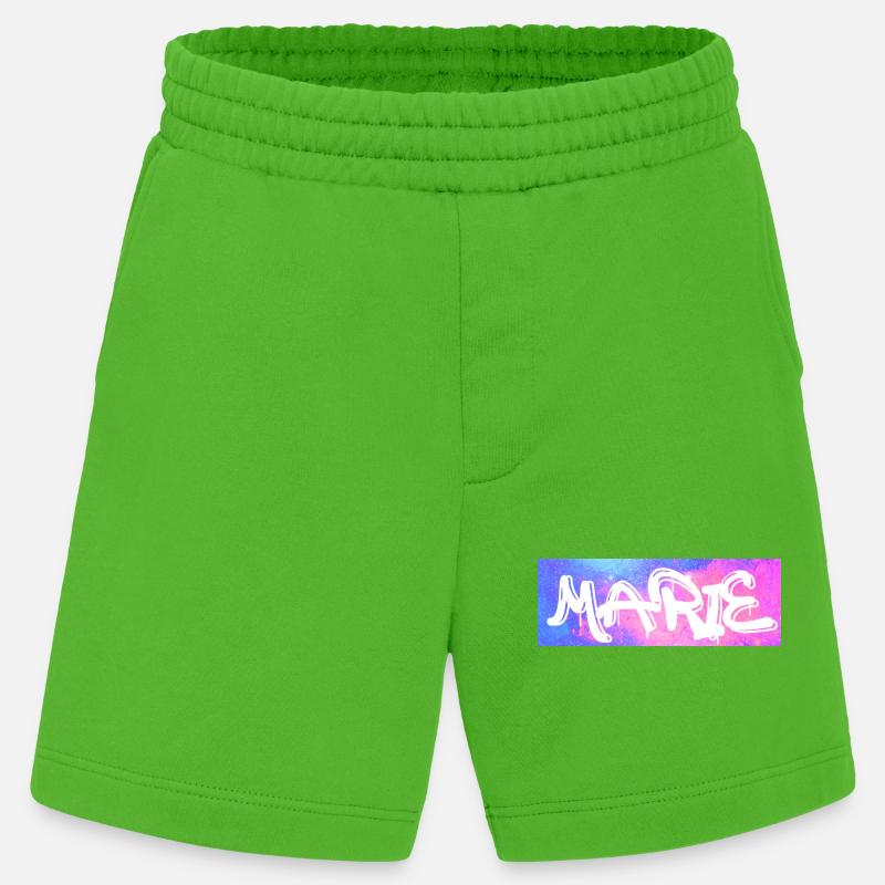 Marie Graffiti Neon Splash - Heavyweight Shorts - made by SPREAD  - Apple Neon