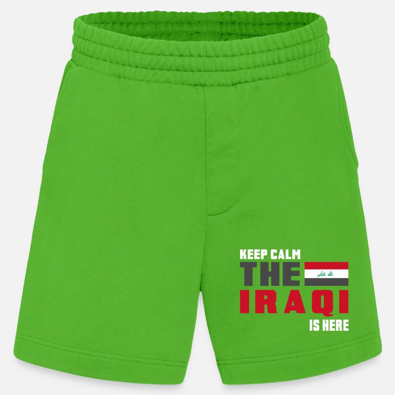 Keep Calm Irak Flaggen Design - Heavyweight Shorts - made by SPREAD  - Apple Neon