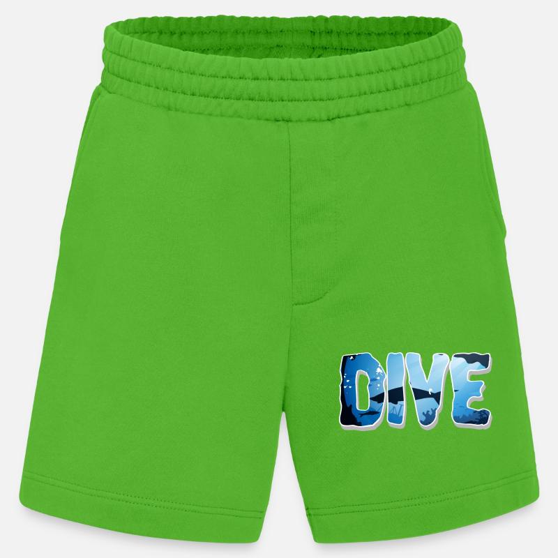 Tauchen Taucher - Heavyweight Shorts - made by SPREAD  - Apple Neon