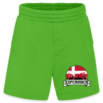 Kopenhagener Skyline-Abzeichen - Heavyweight Shorts - made by SPREAD  - Apple Neon - Vorne