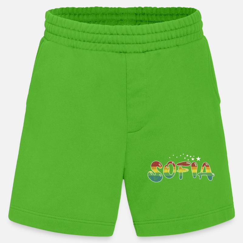 Vorname Sofia Mädchenname Namensgeschenk - Heavyweight Shorts - made by SPREAD  - Apple Neon