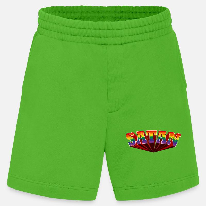Satan Regenbogen Text - Heavyweight Shorts - made by SPREAD  - Apple Neon