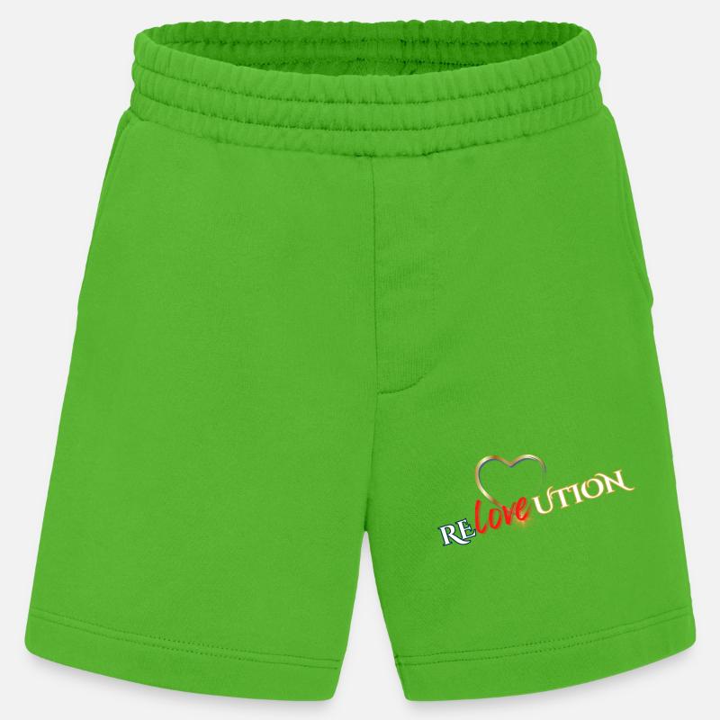 Liebevolution Herzrose Typo - Heavyweight Shorts - made by SPREAD  - Apple Neon