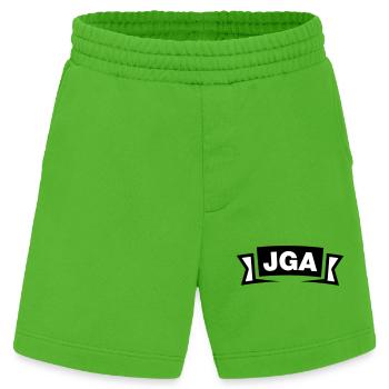 Emblème / Logo de l’enterrement de vie de garçon - Short bio épais fabriqué en UE - Apple Neon - Devant