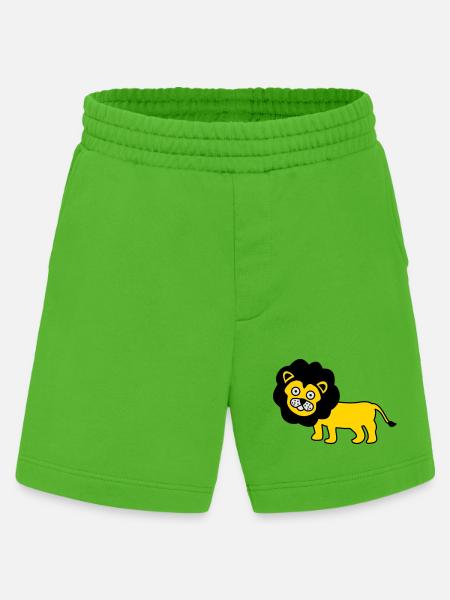 Löwe als Kinder Design - Heavyweight Shorts - made by SPREAD - Apple Neon