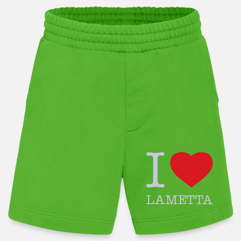 I LOVE LAMETTA - Heavyweight Shorts - made by SPREAD  - Apple Neon