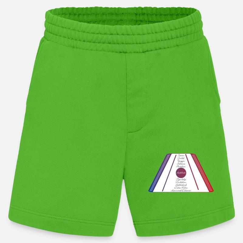 Hackbrett blau rot - Heavyweight Shorts - made by SPREAD  - Apple Neon