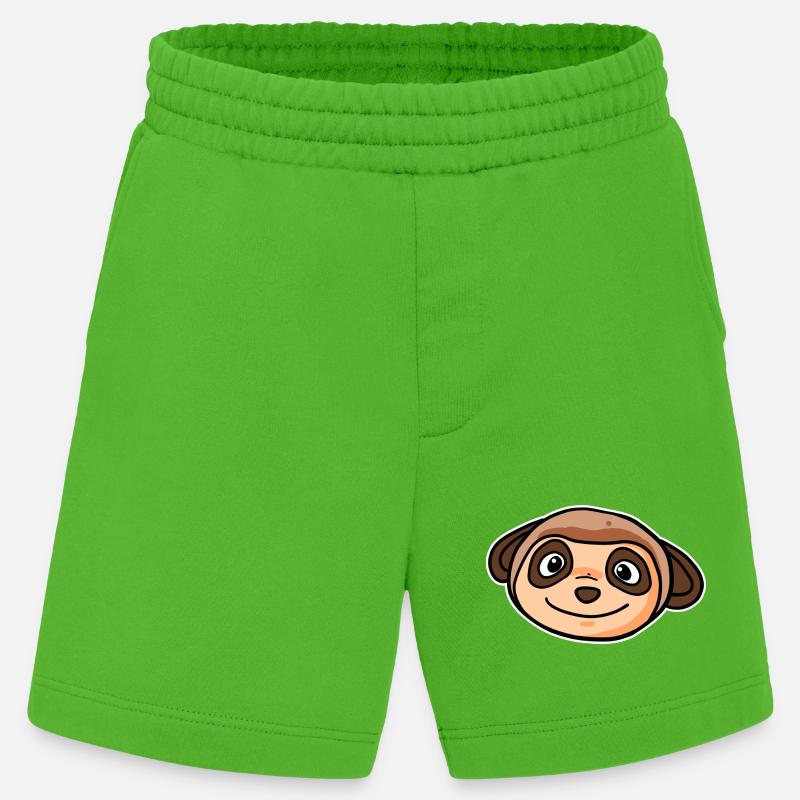 Erdmännchen Tier Kopf - Heavyweight Shorts - made by SPREAD  - Apple Neon
