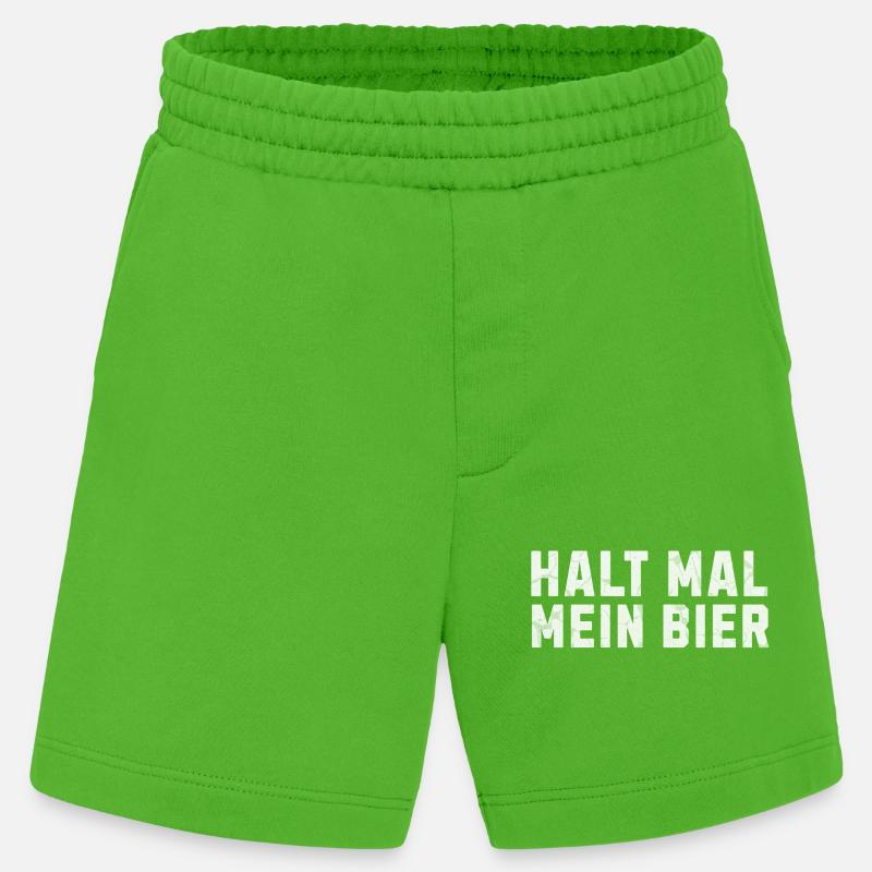 Halt mal mein Bier - Heavyweight Shorts - made by SPREAD - Apple Neon