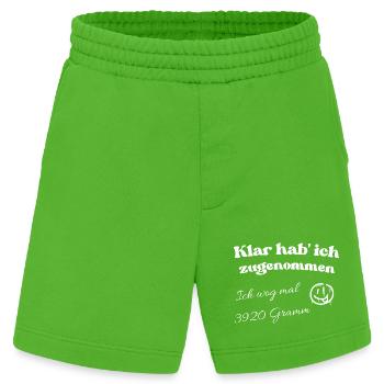 klar habe ich zugenommen - Heavyweight Shorts - made by SPREAD  - Apple Neon - Vorne