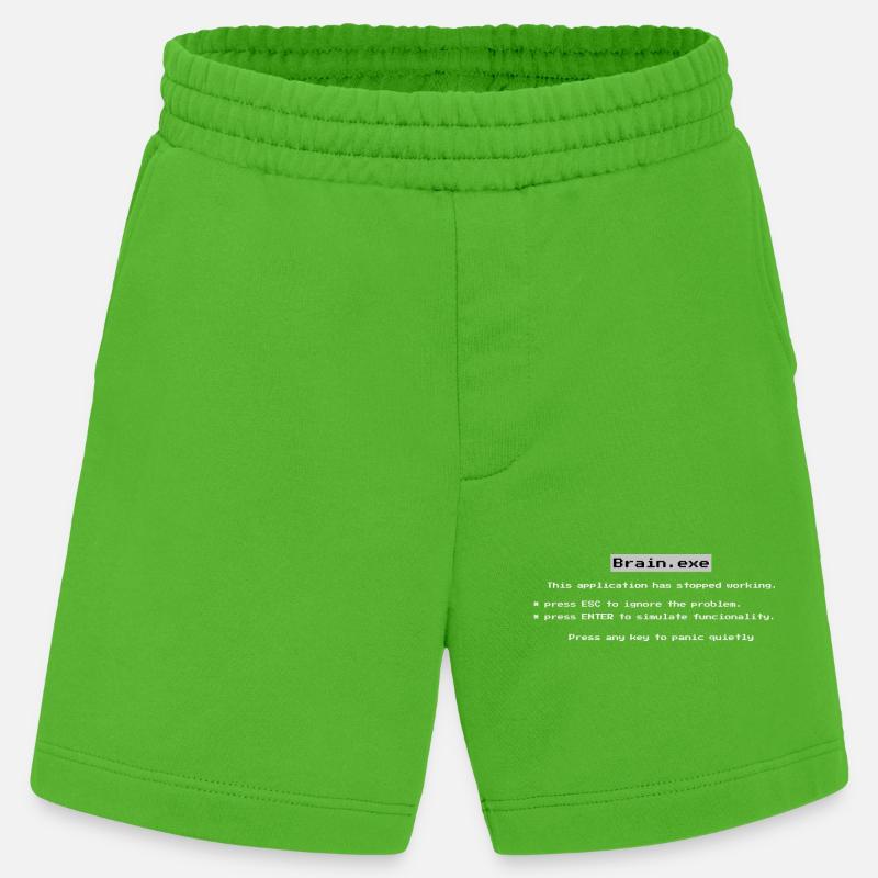 Brain.exe – Lustiges Computerfehler-Shirt - Heavyweight Shorts - made by SPREAD  - Apple Neon