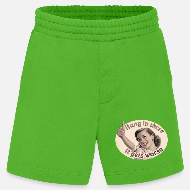 Bleib dran, es wird schlimmer - Heavyweight Shorts - made by SPREAD  - Apple Neon