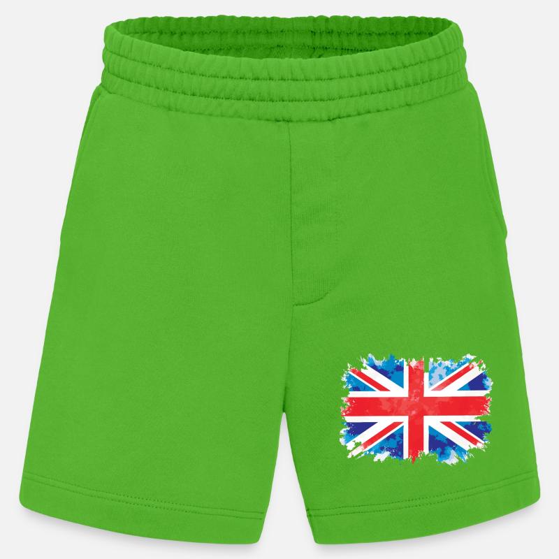 Conception du drapeau de l’Union Jack - Short bio épais fabriqué en UE - Apple Neon