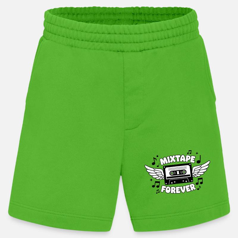 Mixtape Forever Wing Cassette - Heavyweight Shorts - made by SPREAD  - Apple Neon