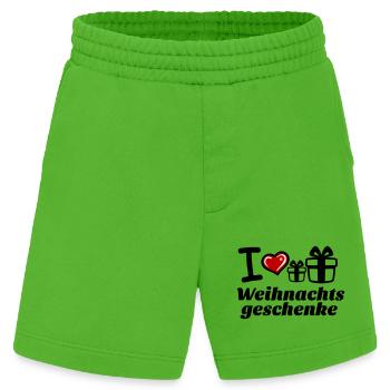 I Love Weihnachtsgeschenke  - Heavyweight Shorts - made by SPREAD  - Apple Neon - Vorne