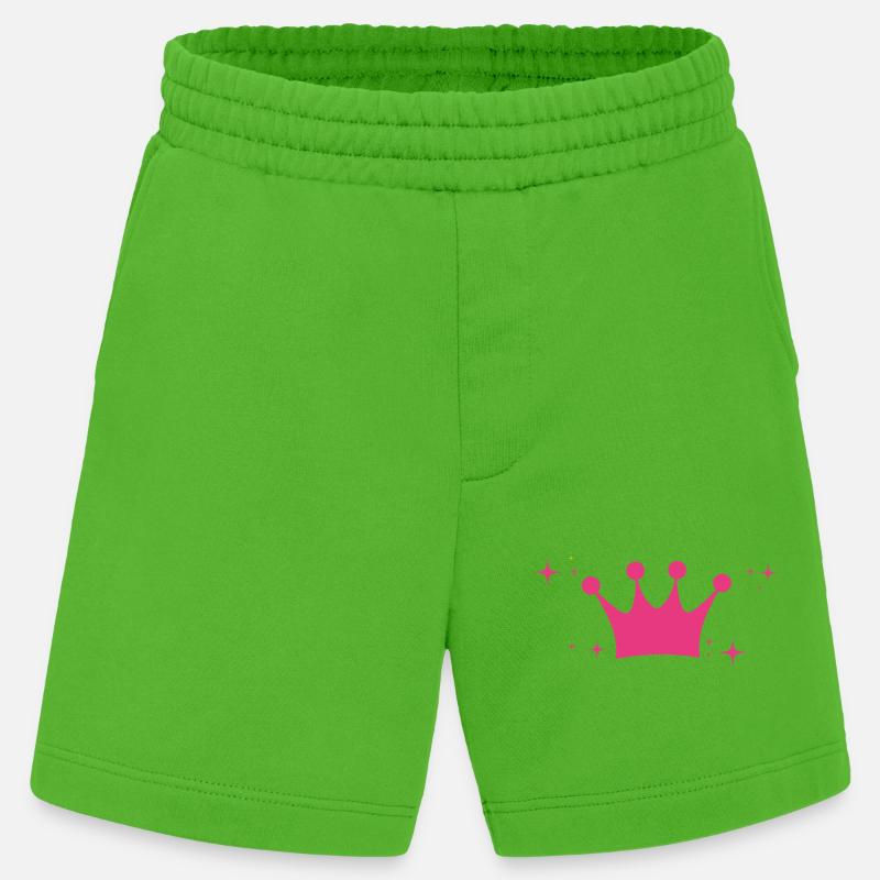 Krone - Geschenkidee - Sterne - Heavyweight Shorts - made by SPREAD - Apple Neon