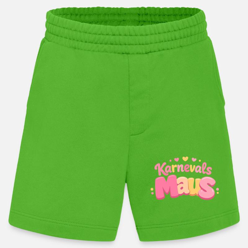 Karnevalsmaus Kölsche Mädsche – Karneval Köln - Heavyweight Shorts - made by SPREAD  - Apple Neon