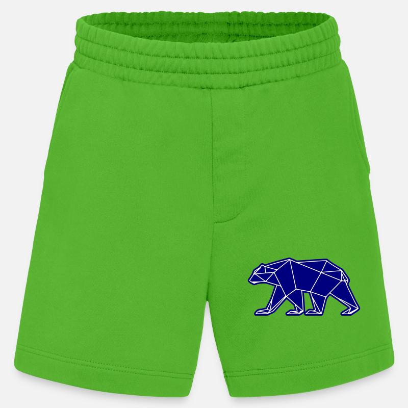 Eisbär Polar Bär Polygon Symbol - Heavyweight Shorts - made by SPREAD  - Apple Neon