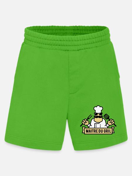 Grill Master (Grill / BBQ / BBQ / 3C) - Heavyweight Shorts - made by SPREAD - Apple Neon