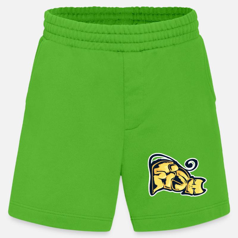 Fisch, ein gezogenes Wort - Heavyweight Shorts - made by SPREAD  - Apple Neon