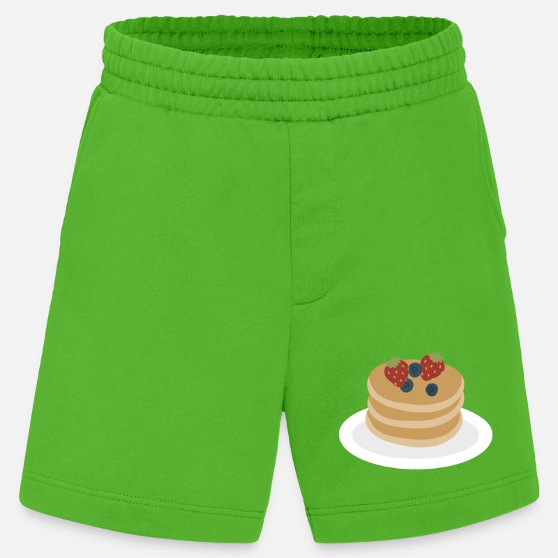 Berry Pancake Stack Artwork - Heavyweight Shorts - made by SPREAD - Apple Neon
