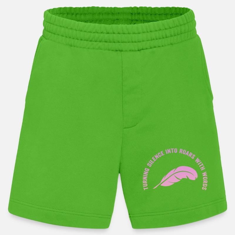 Wortfeder: Stille wird Weg - Heavyweight Shorts - made by SPREAD  - Apple Neon