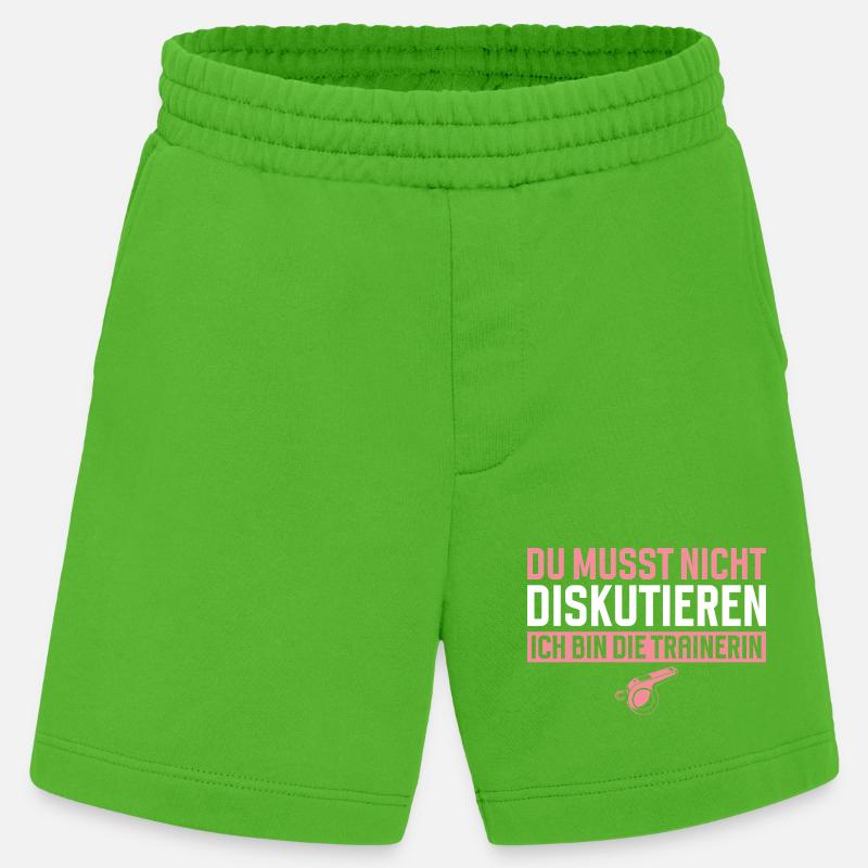 Allenatore: Non devi discutere - Pantaloncini ecologici Heavyweight Made in UE - Apple Neon