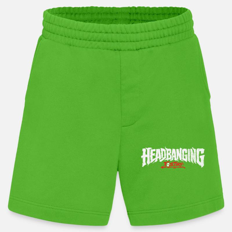 Logo de headbanging blanc - Short bio épais fabriqué en UE - Apple Neon
