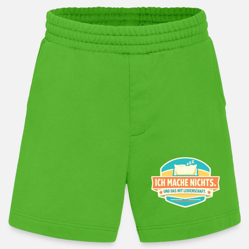 Doing nothing with passion - Heavyweight Shorts - made by SPREAD  - Apple Neon