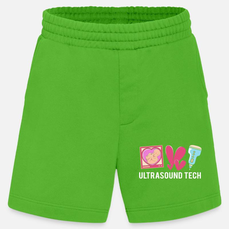 Ultraschall Techniker Ultraschalltechniker - Heavyweight Shorts - made by SPREAD - Apple Neon
