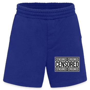 Censored Funny Statement Freedom Logo - Heavyweight Shorts - made by SPREAD  - Iconic Blue - Front
